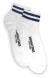 Wrightsock Quarter Socks White with Blue Stripes M-XL