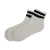 Wrightsock Cushioned DLX, Qtr Sock White w/Blue Stripes M-XL