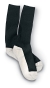 Blue Over the Calf Cushioned Health Socks  with Navy Stripes