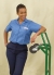 Women's Light Blue Short Sleeve Work Shirt