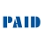 Paid Blue Pre-Inked Small Counter Stamp